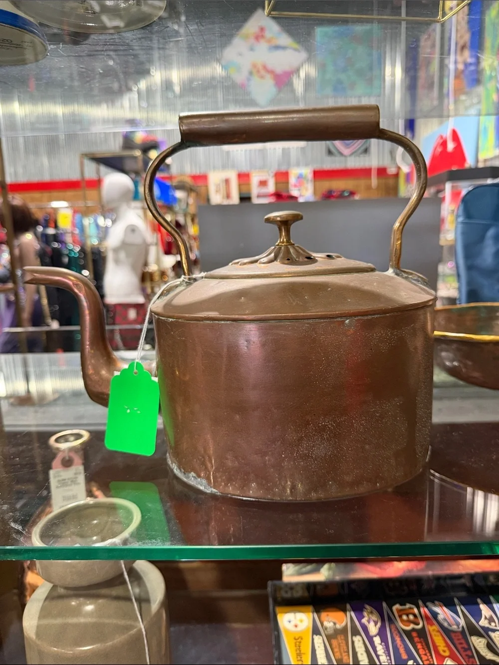 Copper Finish Vintage-Style Teapot - Brown